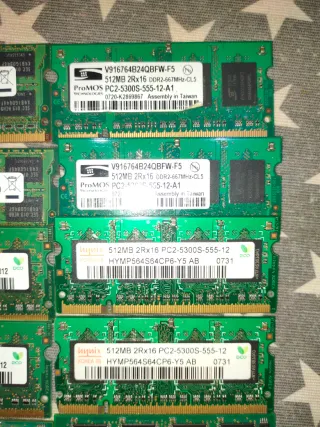 Memoria RAM portátil Hynix, ProMOS, Samsung