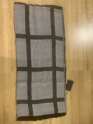 Sciarpa 100% Lana Antonio Pisi Grigio Nera