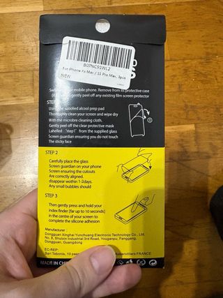 Protettore in vetro temperato per iPhone XS Max/11 Pro