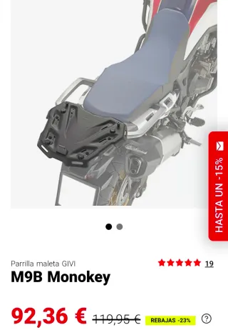 Parrilla maleta GIVI M9B Monokey