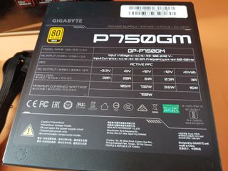 Fuente Alimentación Gigabyte P750GM 750W Modular