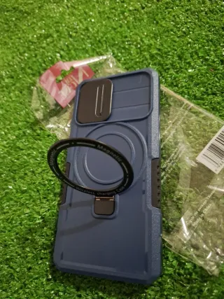 Funda S20 FE rosa con anillo y soporte