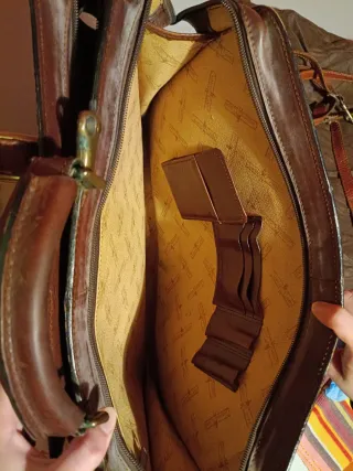 Valigetta porta documenti in pelle marrone