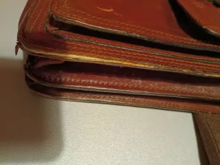 Valigetta porta documenti in pelle marrone