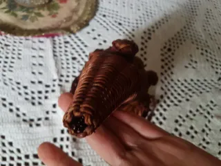 Cesta de mimbre marrón decorazione feste