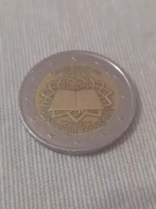 Moneda 2 euros Francia Tratado de Roma 2007