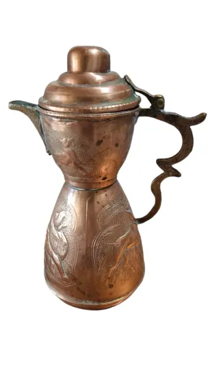 Juego de té/café de cobre labrado