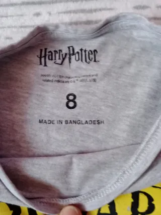 Camiseta Harry Potter Hogwarts Gris