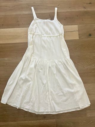 Vestido blanco Zara tirantes midi