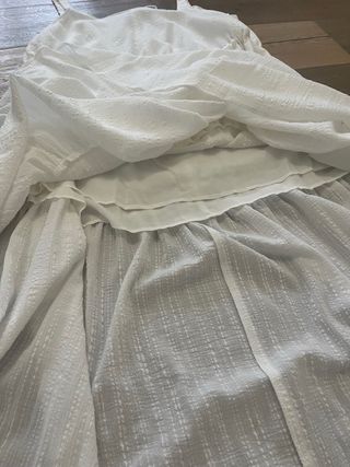 Vestido blanco Zara tirantes midi