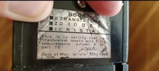 Radio walkie Vornado 5 Transistores Antigua 1965