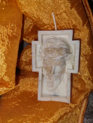 Candela decorativa croce Gesù