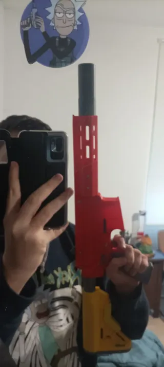 Rifle impreso en 3D que dispara gomas