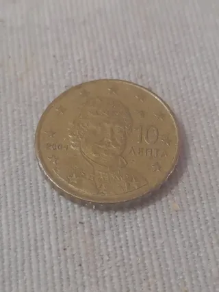 Moneda 10 céntimos Grecia 2004
