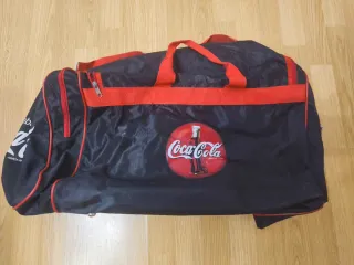 Bolsa Deporte Vintage Coca-Cola Negra y Roja.