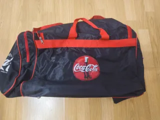 Bolsa Deporte Vintage Coca-Cola Negra y Roja.