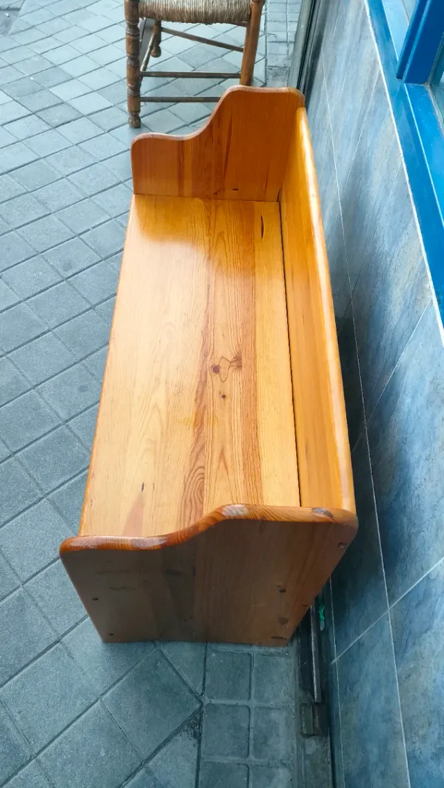 Banco Baúl de Almacenaje Madera Pino 640513971