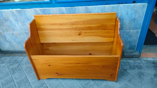 Banco Baúl de Almacenaje Madera Pino 640513971