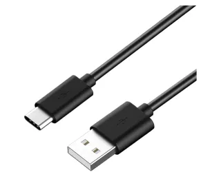 Cable USB-C a USB-A 1m Negro Carga Rápida