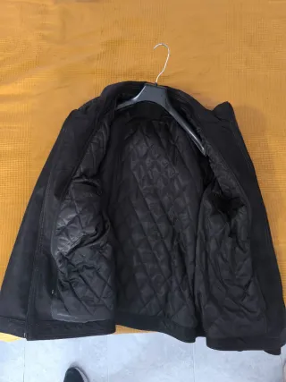 Chaqueta de piel marrón