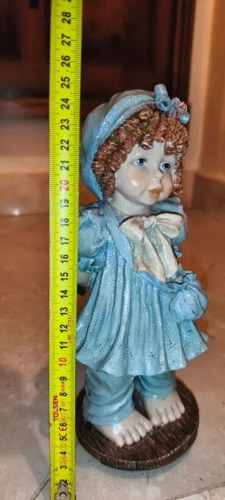 Statua Vintage Scultura In Resina Decorata Alt.Cm