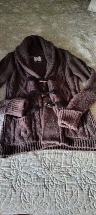 Chaqueta de lana gruesa para mujer