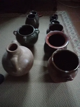 Vasijas de barro cerámico