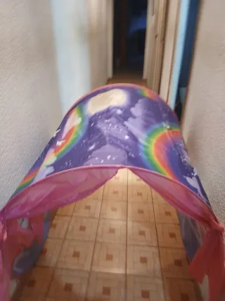 Carpa infantil unicornio y arcoíris