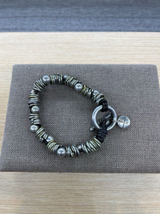 Pulsera UNO de 50 Cuero y Plata