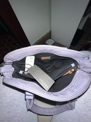 Bolso lila con monedero a juego