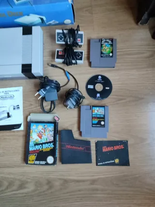 Nintendo NES Control Deck con juegos