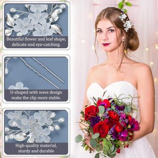 5 Piezas Tocados de Pelo de Novia SIN ABRIR