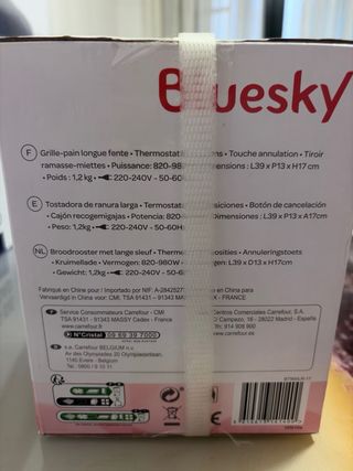 Tostadora Bluesky 980W