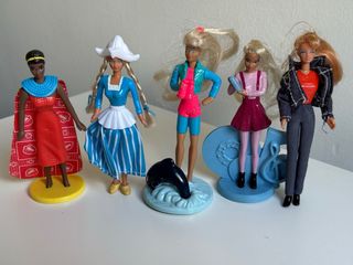 Barbie McDonalds Lote 5 Figuras Años 90 Colección