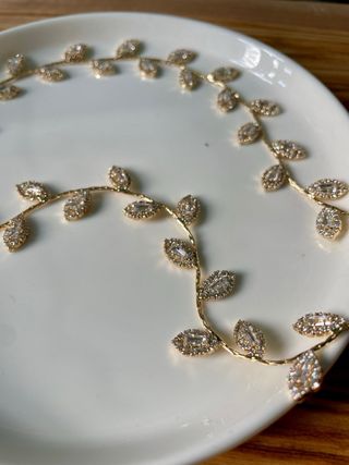 Collana con Cristalli e Strass Dorata