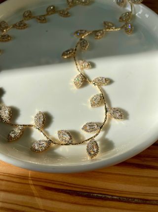 Collana con Cristalli e Strass Dorata