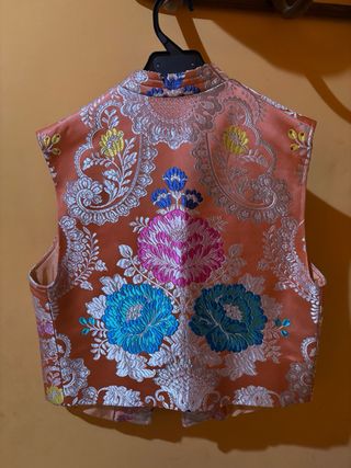 Chaleco Fallero Brocado Floral