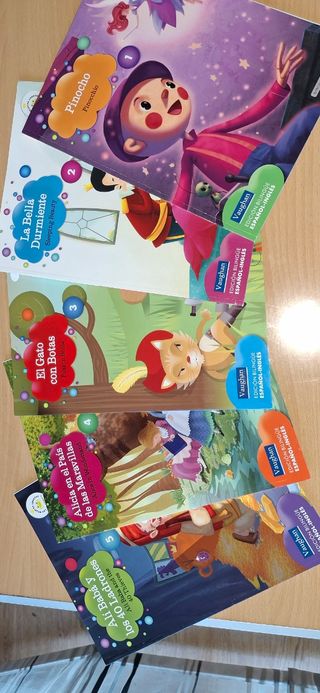 6 Libros infantil Edición Bilingúe Español - Ingle