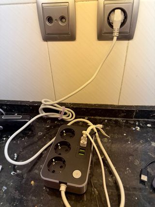 Set de 2 Regleta Europea USB 2 pines, extenciones