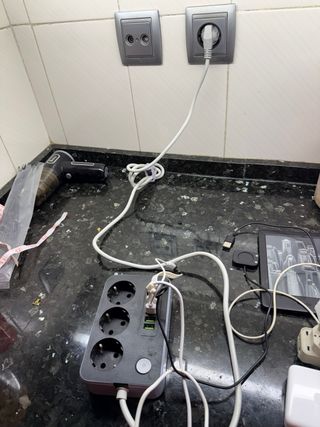 Set de 2 Regleta Europea USB 2 pines, extenciones