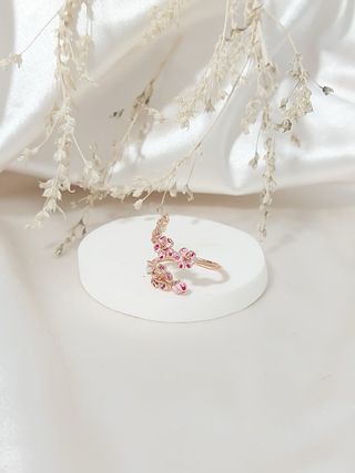 Anillo Pandora Flores Tono Oro Rosa