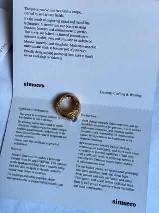 Anillo Simuero de archivo Fruto Agua Oro