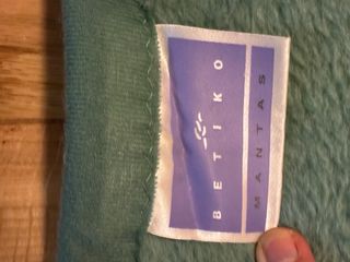 Manta Betiko verde. Cama de 90 cm.