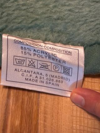 Manta Betiko verde. Cama de 90 cm.