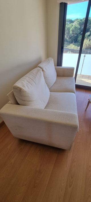 Sofá 2 plazas desenfundable crudo