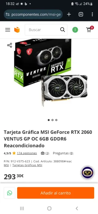 RTX 2060 6GB OC GDDR6 MSI