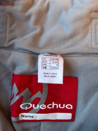 Traje de esquí rojo Talla 10