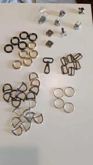 Accesorios para bolsos: anillas y cierres