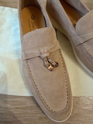 Mocasines Loro Piana Piel Serraje Beige