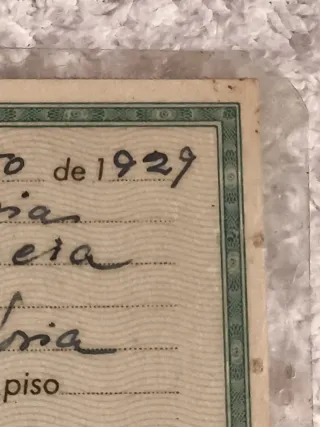 DNI ESPAÑOL ANTIGUO EN VERDE AÑO 1951